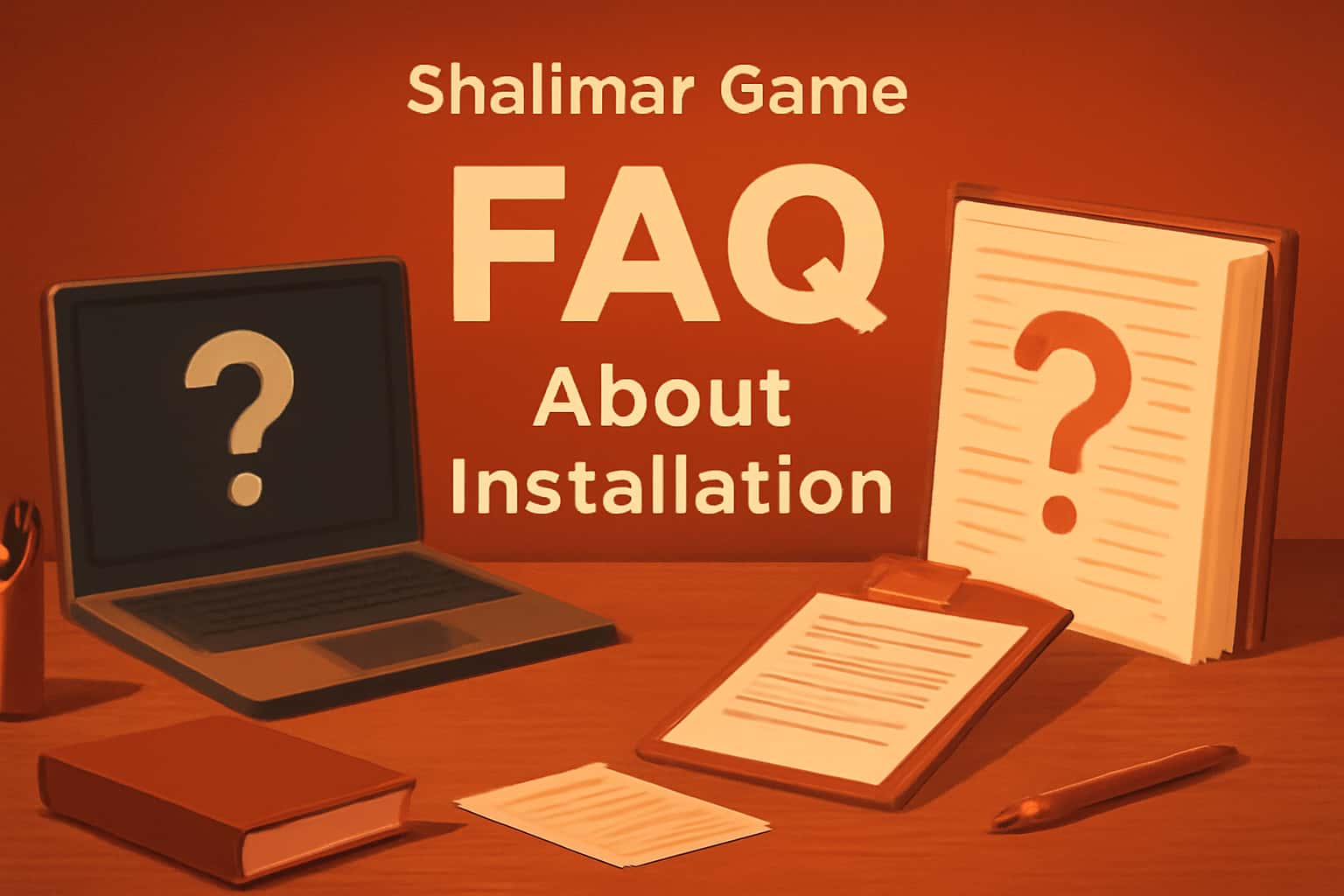 Informational graphic about Shalimar Game installation process.