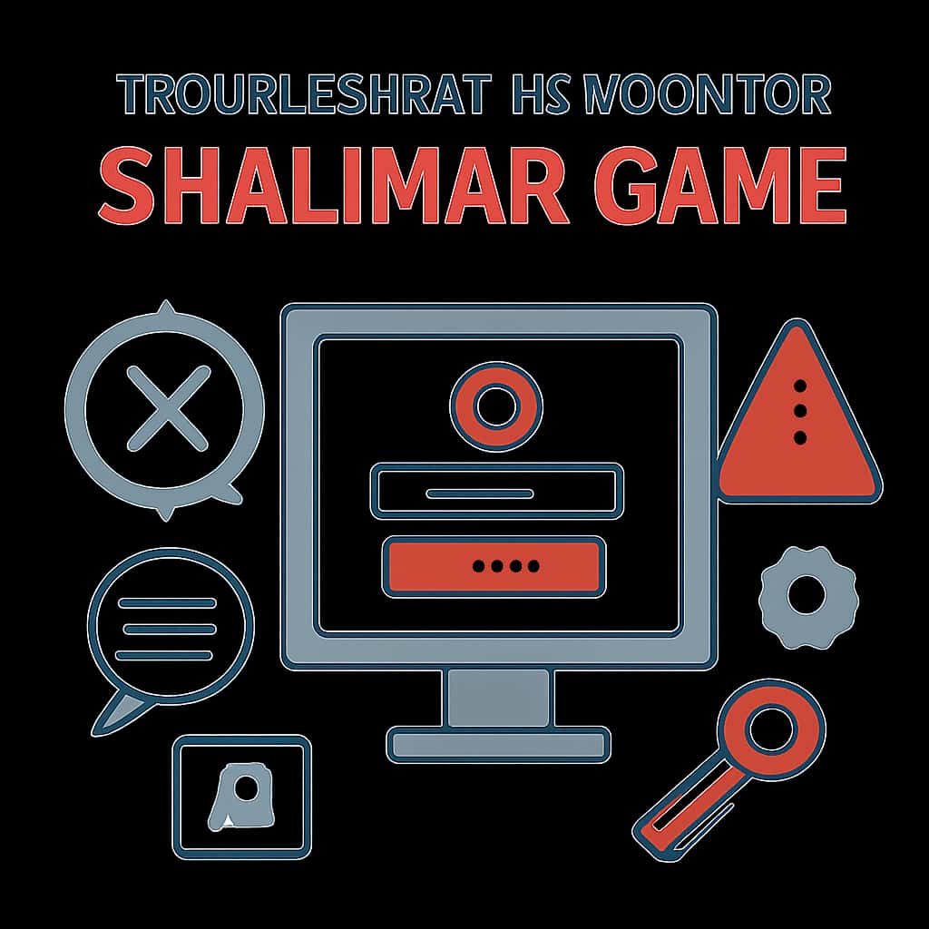 Diagram illustrating steps for troubleshooting login in Shalimar Game.