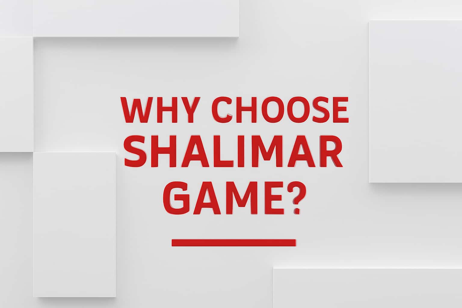 Why Choose Shalimar Game? Interface