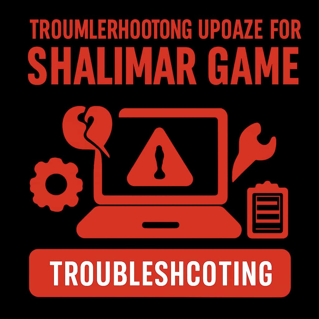 Diagram illustrating troubleshooting steps for Shalimar Game updates.