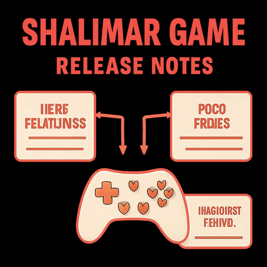 Illustration depicting key points from Shalimar Game Release Notes.