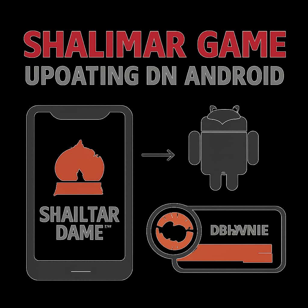 Diagram explaining updating process for Shalimar Game on Android