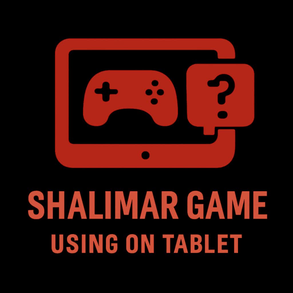 A badge representing the guide for using Shalimar Game on tablets.
